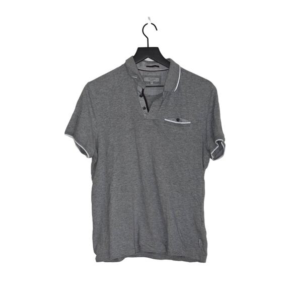 Ted Baker London Other - Ted Baker Gray Collared Button Polo T Shirt Size 4